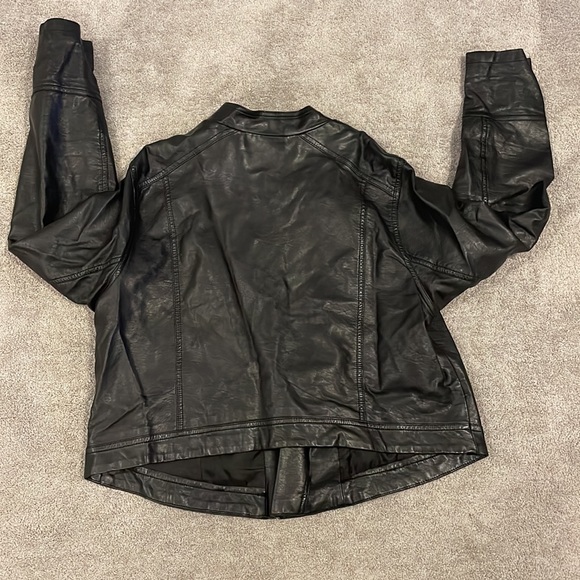 EC Black Torrid Faux Leather Biker Jacket - Size 1 (XXL) - Picture 4 of 4